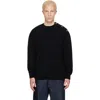 Balmain Black Buttoned Eco-cashmere Knit Sweater In Black