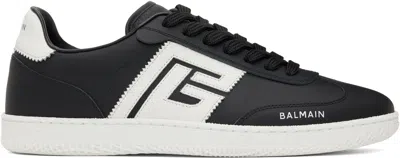 Balmain Swan Sneakers Smooth Leather Rubber Sole In Multi