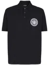 Balmain 'coin' Polo Shirt With Polo Collar In Black