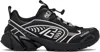 Balmain Cosmic Dust Trainers In Technical Materials In Eac Noir/argent