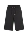 Balmain Logo-embroidered Cotton Shorts In Black