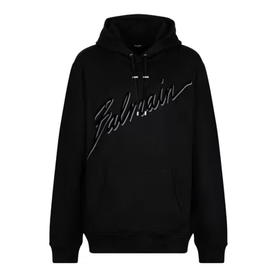 Balmain Black Cotton Coat