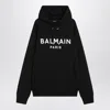 Balmain Logo Printed Cotton Sweatshirt In Black