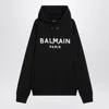 Balmain Logo Printed Cotton Sweatshirt In Black