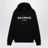 Balmain Logo Printed Cotton Sweatshirt In Black