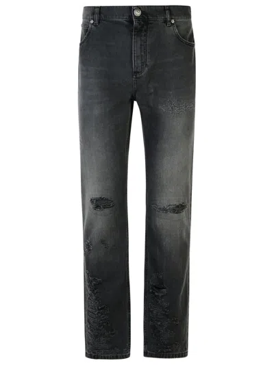 BALMAIN BALMAIN BLACK COTTON JEANS