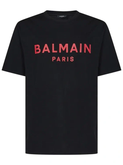 Balmain Black Cotton Jersey Crewneck T-shirt