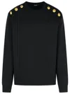Balmain Black Cotton Sweatshirt Men