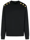 Balmain Black Cotton Sweatshirt Men