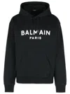 Balmain Black Cotton Sweatshirt In Multi