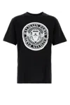 Balmain Noir Blanc Cotton T-shirts And Polos