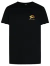 Balmain Black Crewneck T-shirt With Logo Detail On The Front In Black