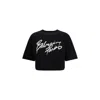 Balmain Black Cotton T-shirt In Black