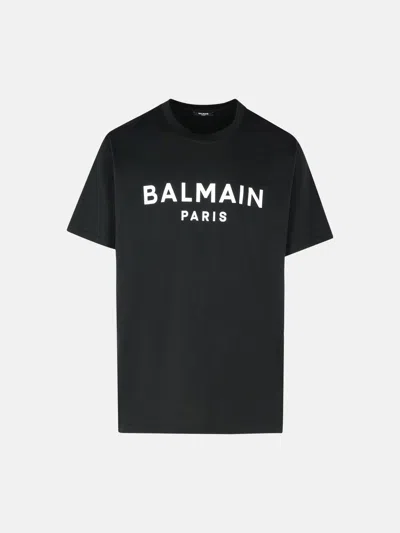 Balmain Black Cotton T-shirt
