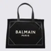 BALMAIN BLACK COTTON TOTE BAG