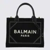 BALMAIN BLACK COTTON TOTE BAG