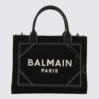 Balmain Black Cotton Tote Bag