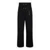 Balmain Wide-leg Cotton Track Pants In Black