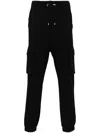 Balmain Logo-print Cotton Track Pants In Black