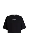 Balmain Logo Cotton T-shirt For Women In Black