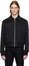 Balmain Lightweight Bomber Jacket With Embroidery In 0pa Noir