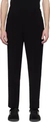 Balmain Black Crêpe Straight-leg Trousers In 0pa Noir