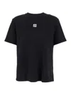 Balmain Black Crewneck T-shirt With Logo Print On The Front In Cotton Man