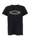 Balmain Black Crewneck T-shirt With Logo Print On The Front