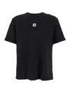 Balmain Black Crewneck T-shirt With Logo Print On The Front In Cotton Man
