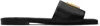 Balmain Dafne Logo-plaque Leather Slides In 0pa Noir