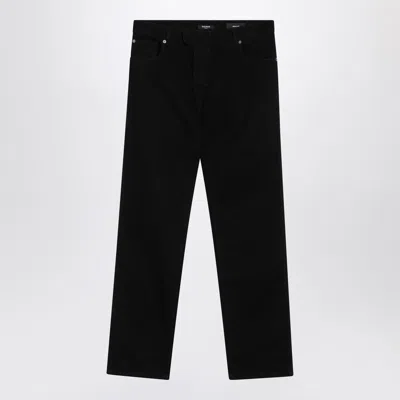 Balmain Denim Jeans With Pockets And Loops In Black