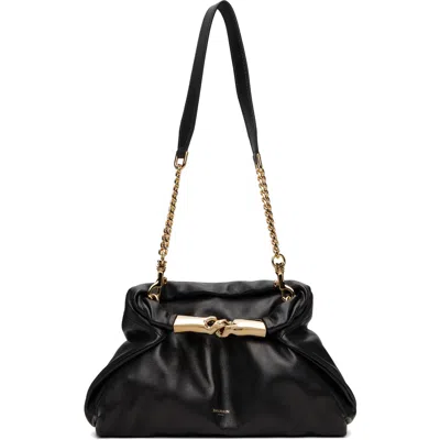 Balmain Black 'dinner At 8' Small Smooth Leather Bag In 0pa Noir