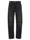 Balmain Destroyed Jeans In Black
