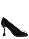 Balmain 'golden Hardware' Sculpted Heel Pumps In Black