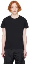 Balmain Black Embossed T-shirt In 0pa Noir
