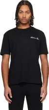 Balmain Black Cotton T-shirt In Black