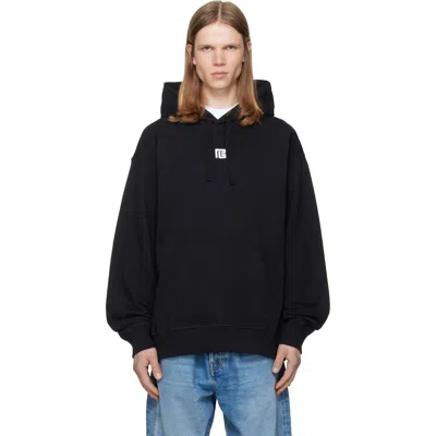 Balmain Black Embroidered Hoodie