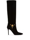 BALMAIN EVA 95 SUEDE BOOTS - WOMEN'S - CALF LEATHER/LEATHER