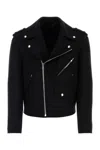 Balmain Wool Felt Biker Jacket In