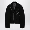 Balmain Black Felt Jacket In Black