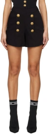 Balmain Black Four-pocket Shorts In 0pa Noir