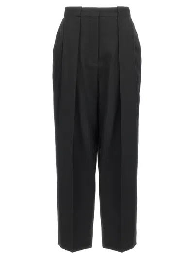 BALMAIN BLACK GRAIN DE POUDRE PANTS