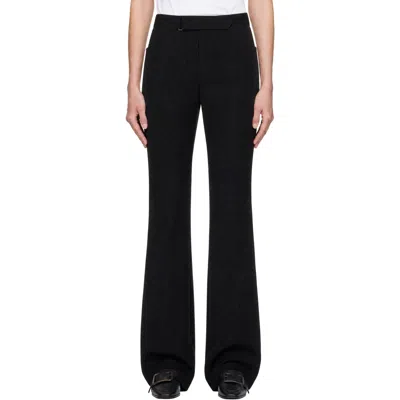 Balmain Black Grain De Poudre Tailored Trousers