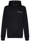 Balmain Signature Hooded Sweatshirt In Black