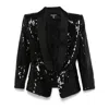 Balmain Sequinned Collared Blazer