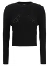 Balmain Black Crewneck Sweater In Black