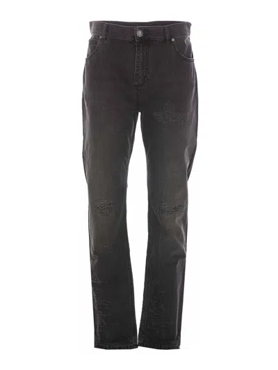 Balmain Denim Jeans In Black