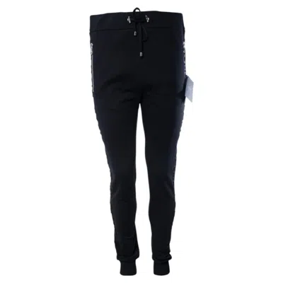 Pre-owned Balmain , Black Joggers With Embossed Logo