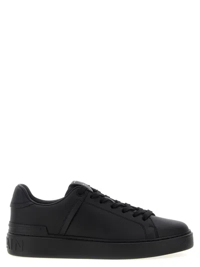 BALMAIN BLACK LACE UP SNEAKERS
