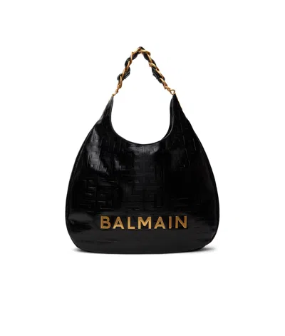 Balmain Black Large 1945 Soft Bag